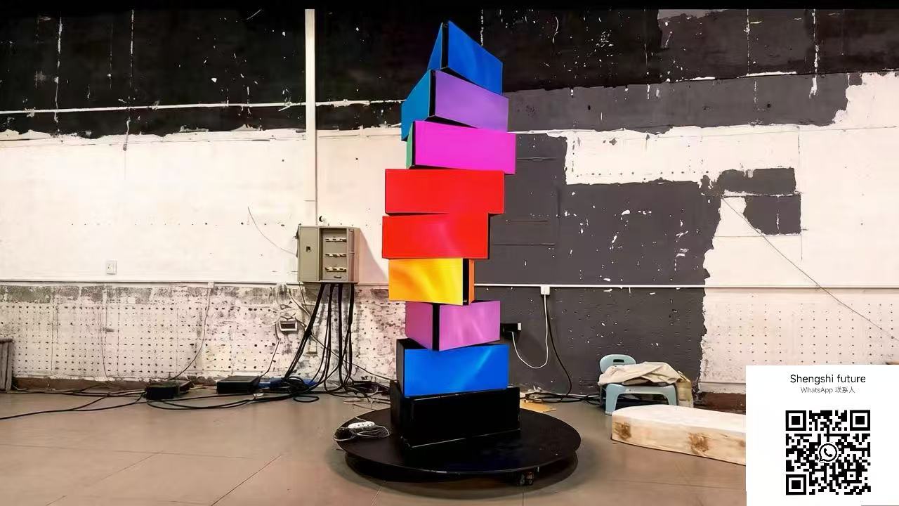 1 Triangular Rotating Mechanical LED Display